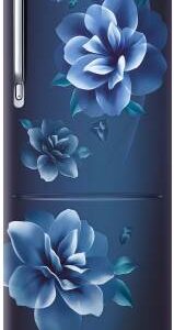 Samsung 212 L Direct Cool Single Door 3 Star Refrigerator with Base Drawer  (Camellia Blue, RR22R383ZCU/HL)